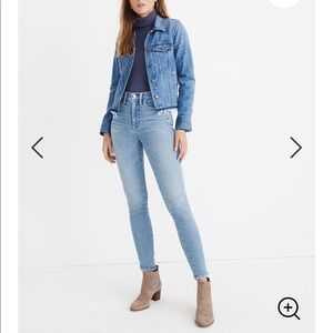 MADEWELL 10" High-Rise Skinny Jeans in Hamden Wash